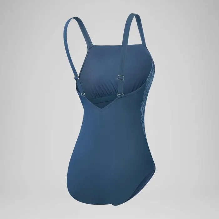 Women BodyShaping Speedo Women039s Shaping Printed Square Neck Swimsuit NavyBlue Women BodyShaping Speedo Women039s Shaping Printed Square Neck Swimsuit NavyBlue
