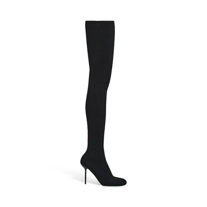 Women Boots and Ankle Boots Balenciaga Anatomic 110mm Overtheknee Boot In Black