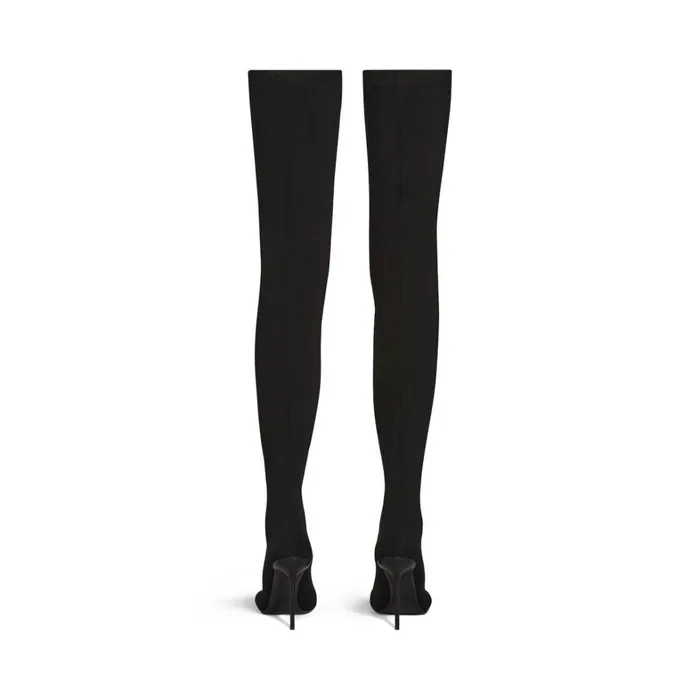 Women Boots and Ankle Boots Balenciaga Anatomic 110mm Overtheknee Boot In Black