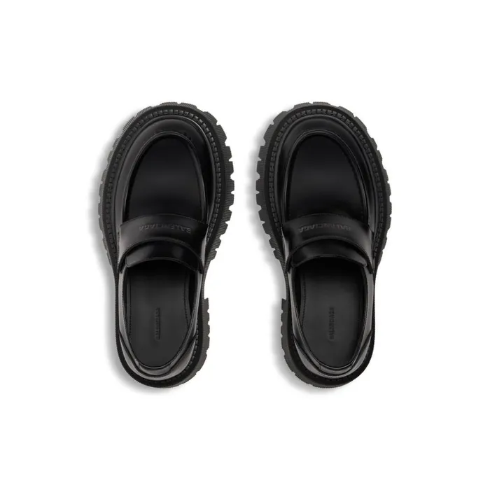 Women Boots and Ankle Boots Balenciaga Tractor Loafer In Black