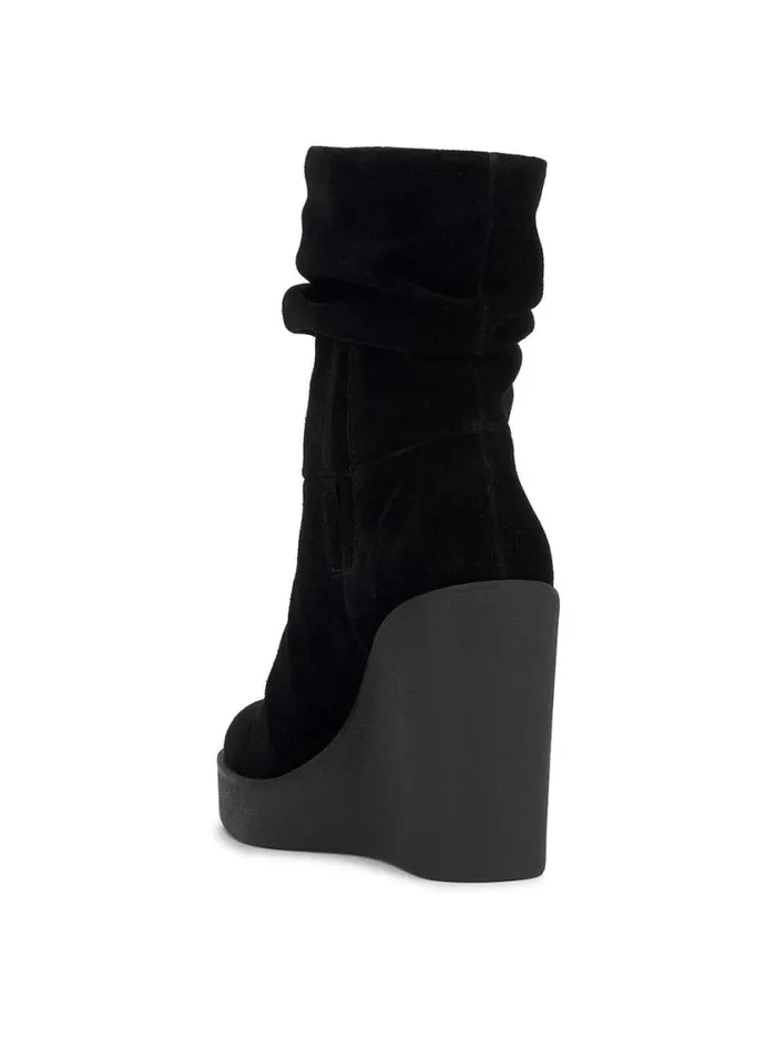 Women Boots and Booties Jessica Simpson Mynette Slouch Wedge Bootie In Black