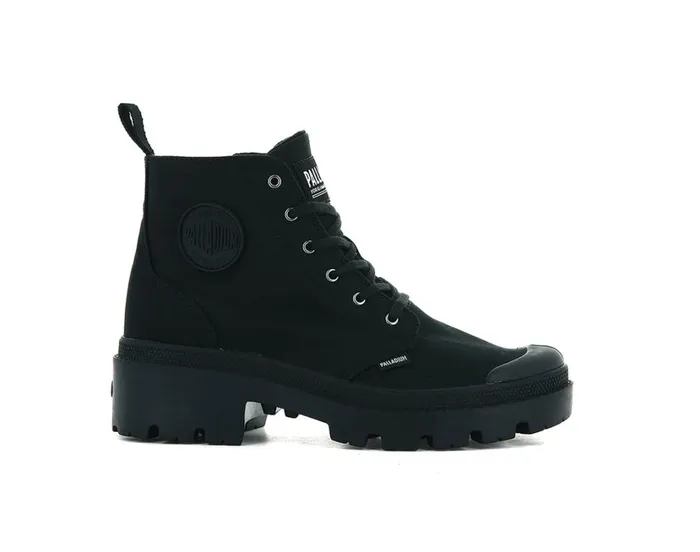 Women Boots PALLADIUM PALLABASE TWILL Blackblack