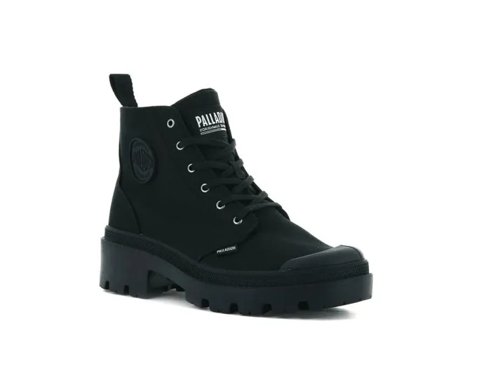 Women Boots PALLADIUM PALLABASE TWILL Blackblack Women Boots PALLADIUM PALLABASE TWILL Blackblack