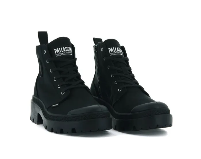 Women Boots PALLADIUM PALLABASE TWILL Blackblack Women Boots PALLADIUM PALLABASE TWILL Blackblack