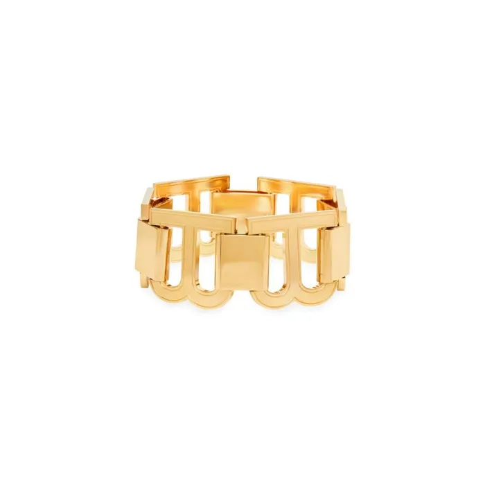 Women Bracelets and Rings Balenciaga Hourglass Bracelet In Gold