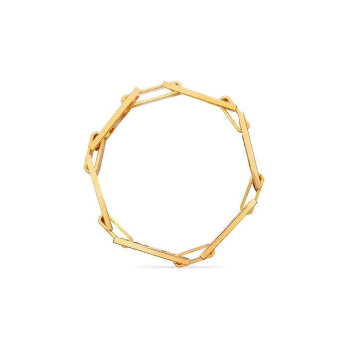 Women Bracelets and Rings Balenciaga Hourglass Bracelet In Gold