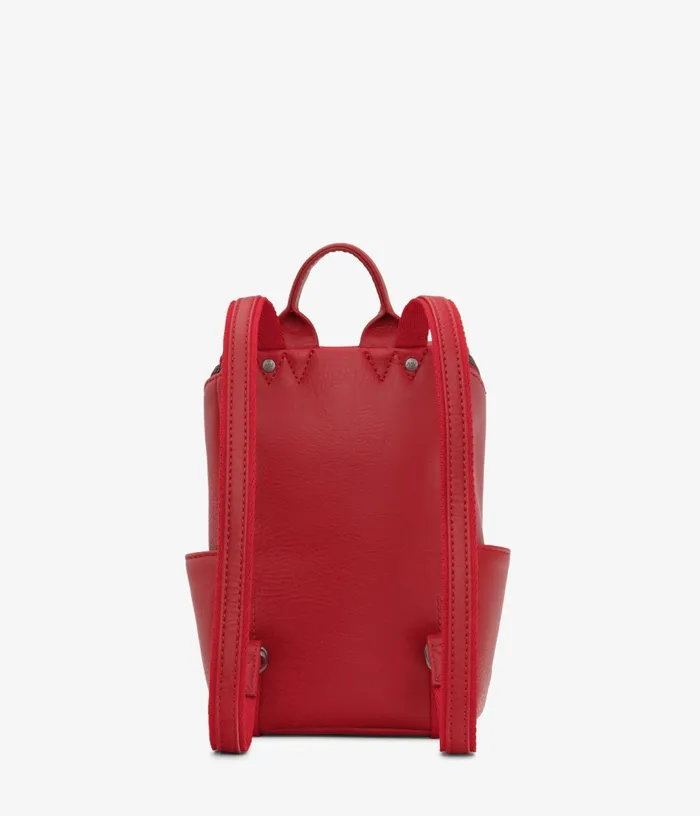 Women Brave Vegan Mini Backpack 8211 Dwell Red Matt and Nat Backpacks