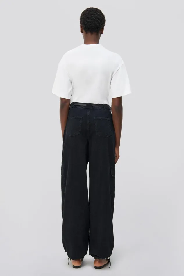 Women Calista Denim Washed Black Jonathan Simkhai Pants and Bottoms