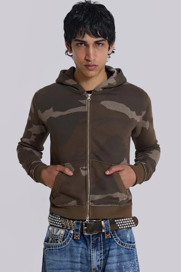 Women Camo Mini Monster Hoodie Jaded London CoOrds