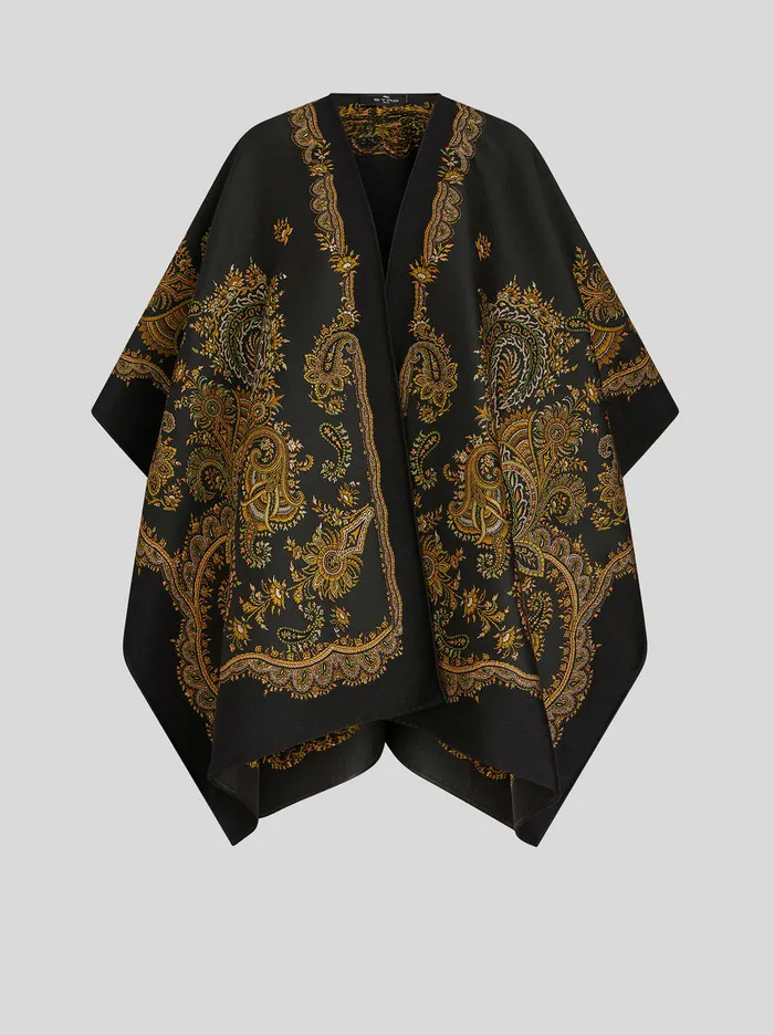 Women Cape With Paisley Design Etro Capes And Ponchos
