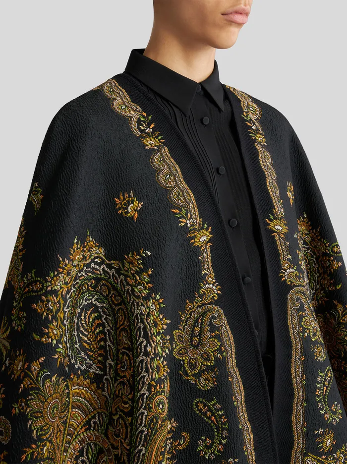 Women Cape With Paisley Design Etro Capes And Ponchos
