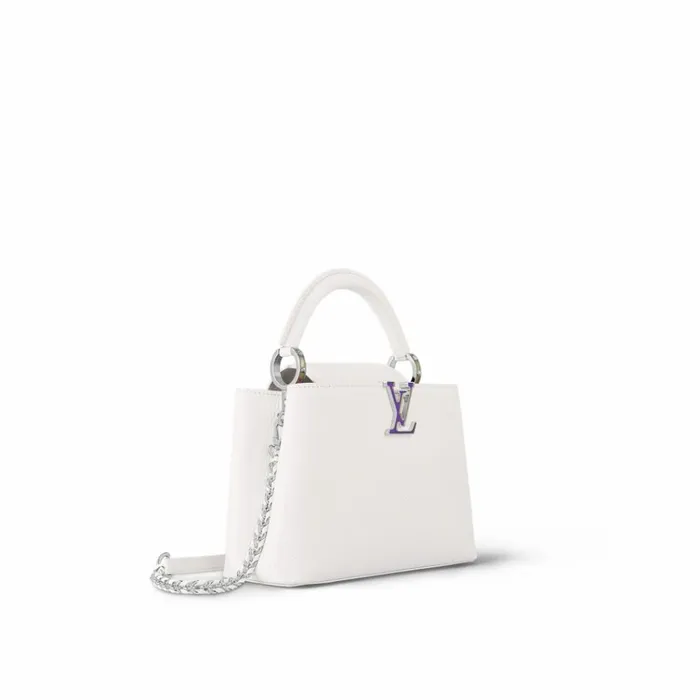 Women Capucines Bag Louis Vuitton Louis Vuitton M23307 LV SKI Capucines BB Snow White 8211 Louis Vuitton Handbag Store