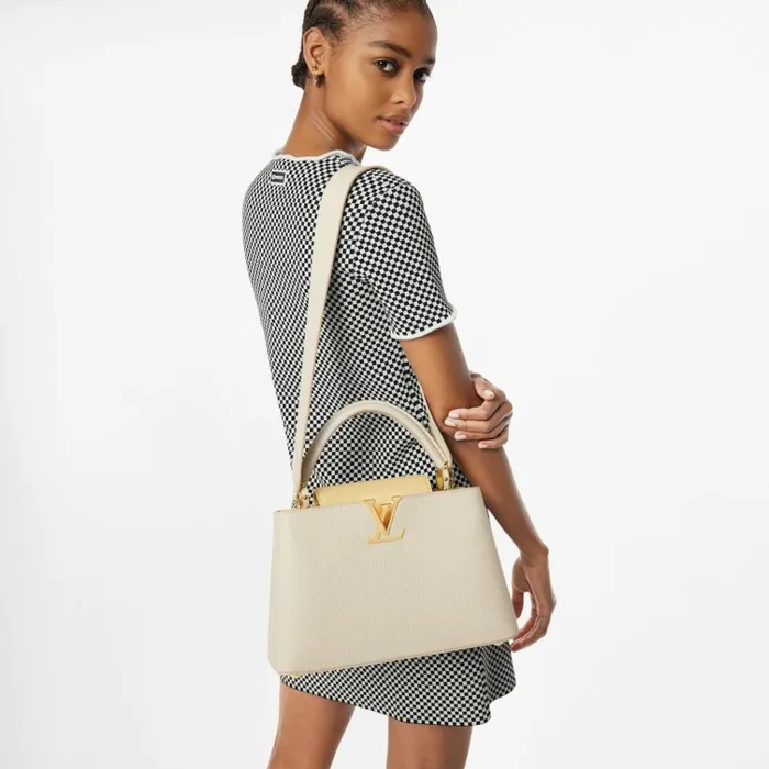 Women Capucines Bag Louis Vuitton Louis Vuitton M59883 Capucines MM Cream 8211 Louis Vuitton Handbag Store