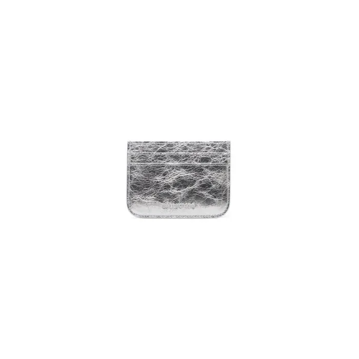 Women Card Holders Balenciaga Le Cagole Card Holder Metallized In Silver