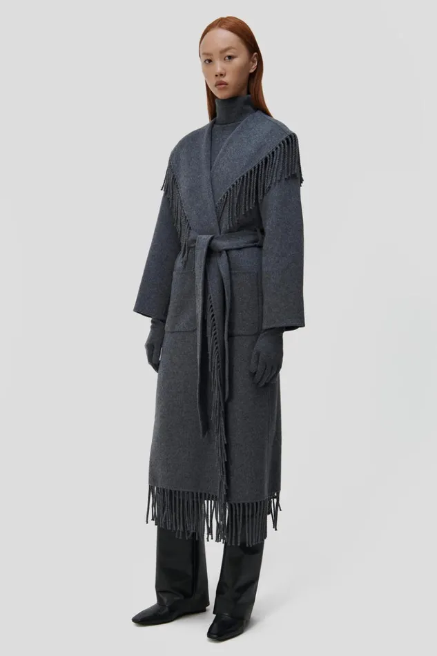 Women Carrie Coat Grey Melange Jonathan Simkhai Jackets and Coats