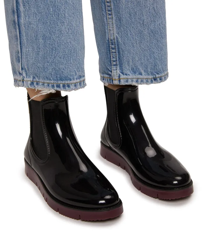 Women Chelz Vegan Rain Boots Blkblk Matt and Nat Boots