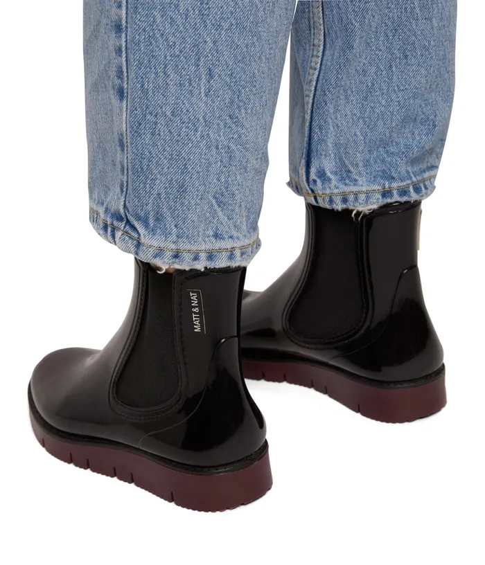 Women Chelz Vegan Rain Boots Blkblk Matt and Nat Boots