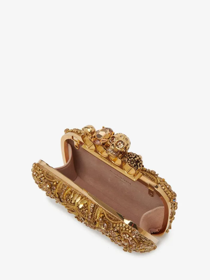 Women Clutches Alexander McQueen Knuckle Clutch Gold