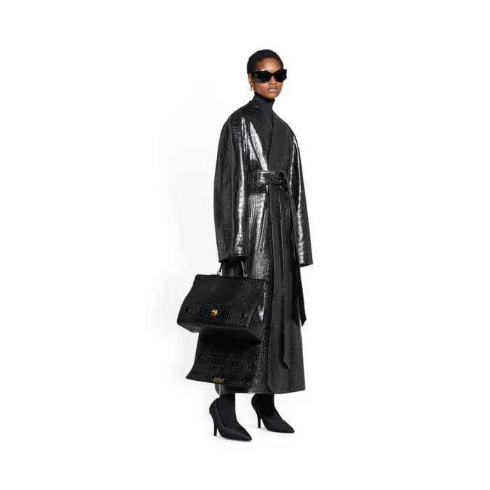 Women Coats and Jackets Balenciaga Lining Coat In Black