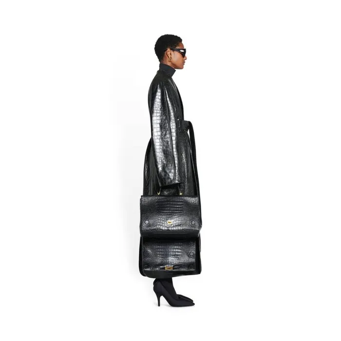 Women Coats and Jackets Balenciaga Lining Coat In Black
