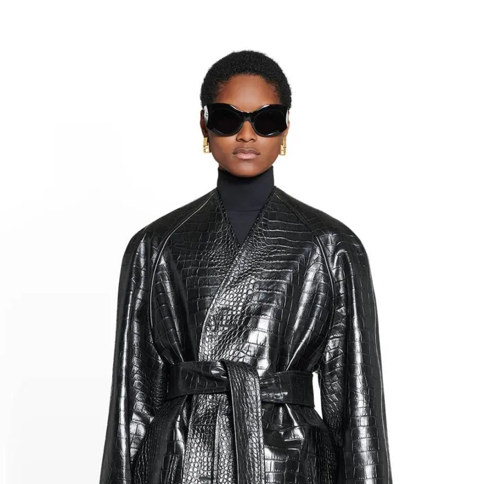 Women Coats and Jackets Balenciaga Lining Coat In Black