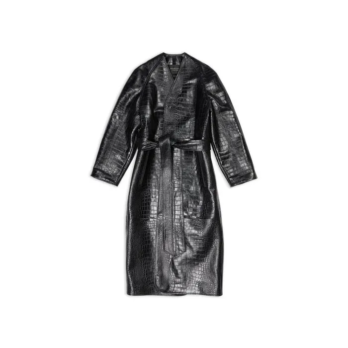 Women Coats and Jackets Balenciaga Lining Coat In Black