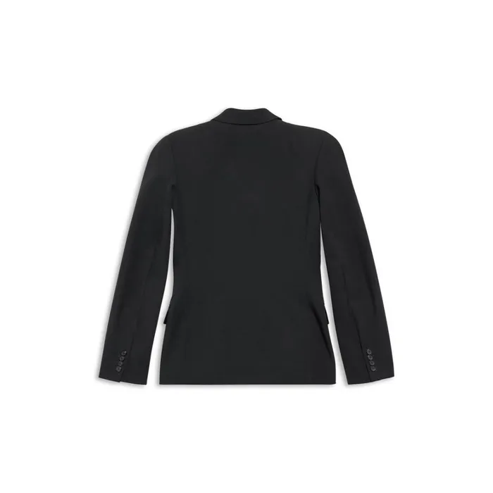 Women Coats and Jackets Balenciaga Round Shoulder Waisted Jacket In Black