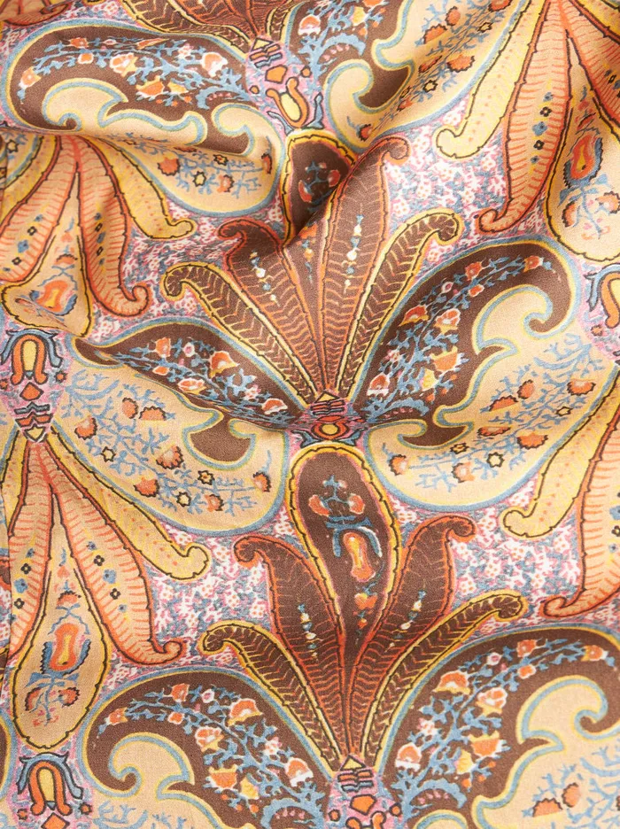 Women Cotton Shirt With Paisley Print Etro Shirts And Blouses