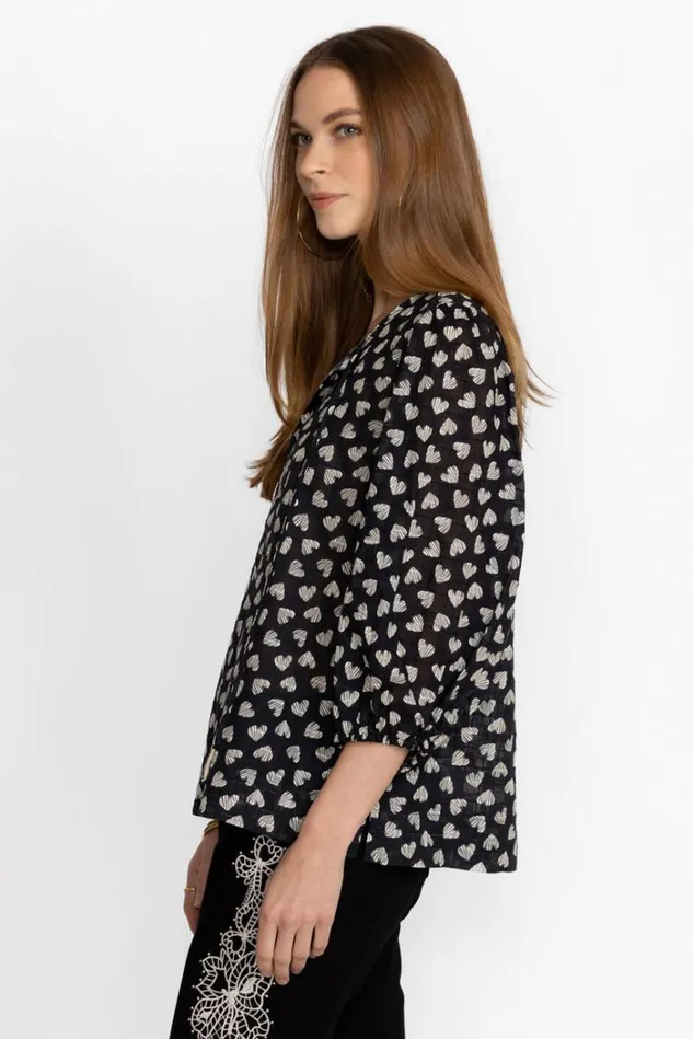 Women COUPLE OF HEARTS COTTON BLOUSE Coupleofhearts Johnny Was Tops Women COUPLE OF HEARTS COTTON BLOUSE Coupleofhearts Johnny Was Tops