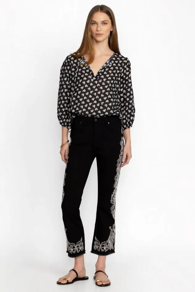 Women COUPLE OF HEARTS COTTON BLOUSE Coupleofhearts Johnny Was Tops Women COUPLE OF HEARTS COTTON BLOUSE Coupleofhearts Johnny Was Tops