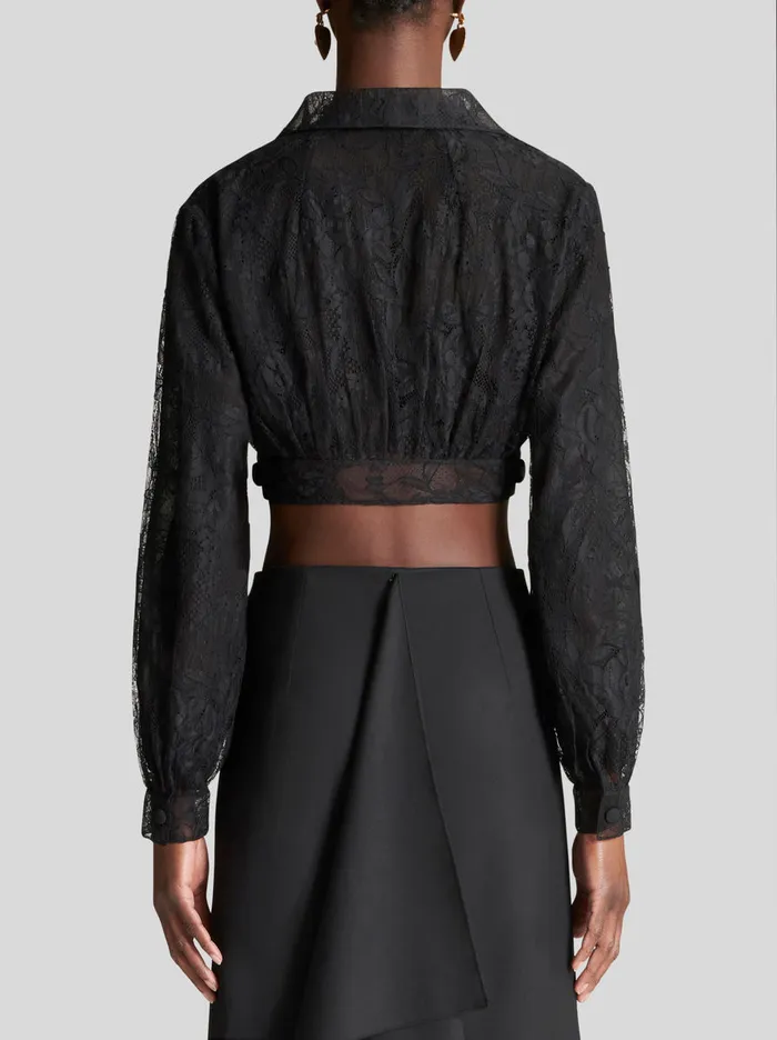 Women Cropped Lace Shirt Etro Shirts And Blouses