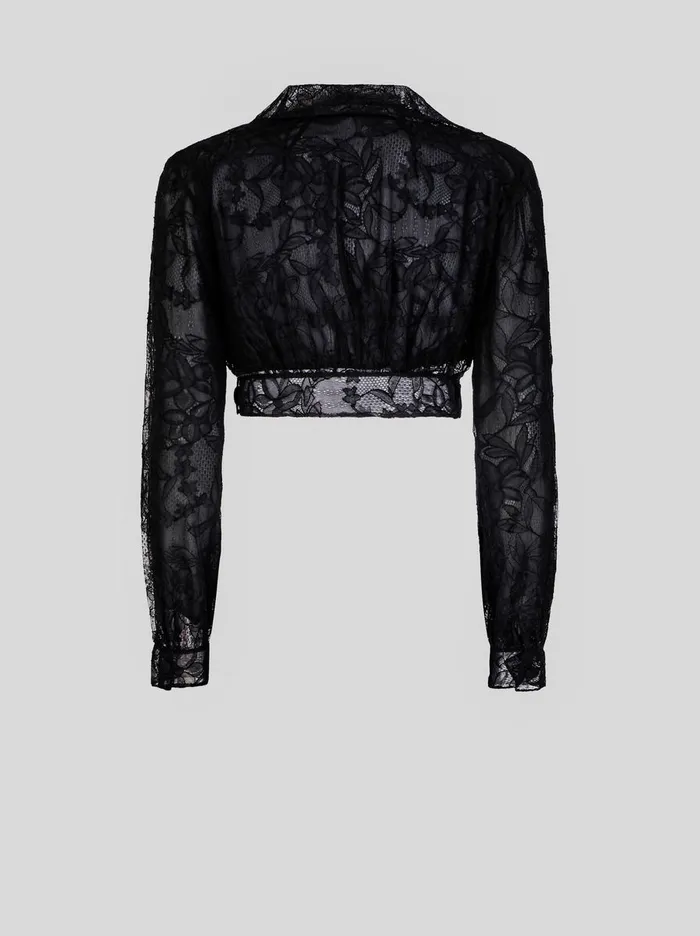 Women Cropped Lace Shirt Etro Shirts And Blouses