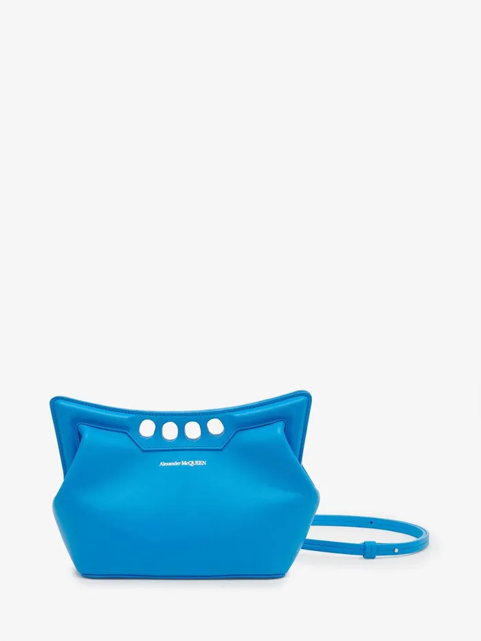 Women Crossbody Bags Alexander McQueen The Peak Bag Mini Lapis Blue