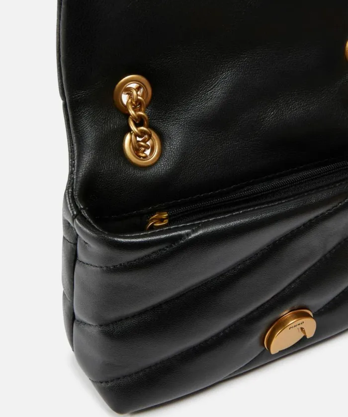 Women Crossbody Bags Pinko Baby Love Bag Puff Maxi Quilt Blackantique Gold Women Crossbody Bags Pinko Baby Love Bag Puff Maxi Quilt Blackantique Gold