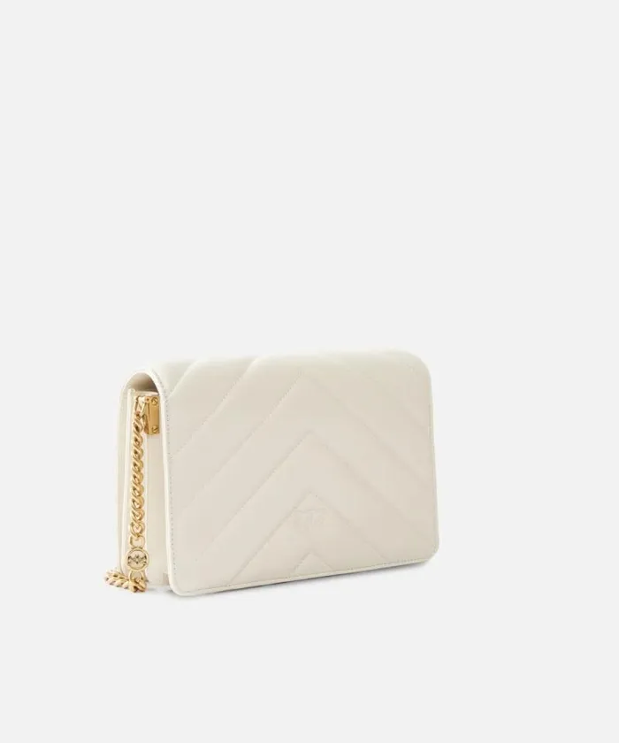 Women Crossbody Bags Pinko Classic LoveBag Click Big Chevron Whitewhiteantique Gold Women Crossbody Bags Pinko Classic LoveBag Click Big Chevron Whitewhiteantique Gold