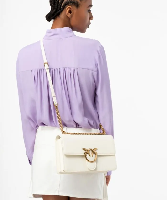 Women Crossbody Bags Pinko Classic Love Bag One Simply Whitewhiteantique Gold Women Crossbody Bags Pinko Classic Love Bag One Simply Whitewhiteantique Gold