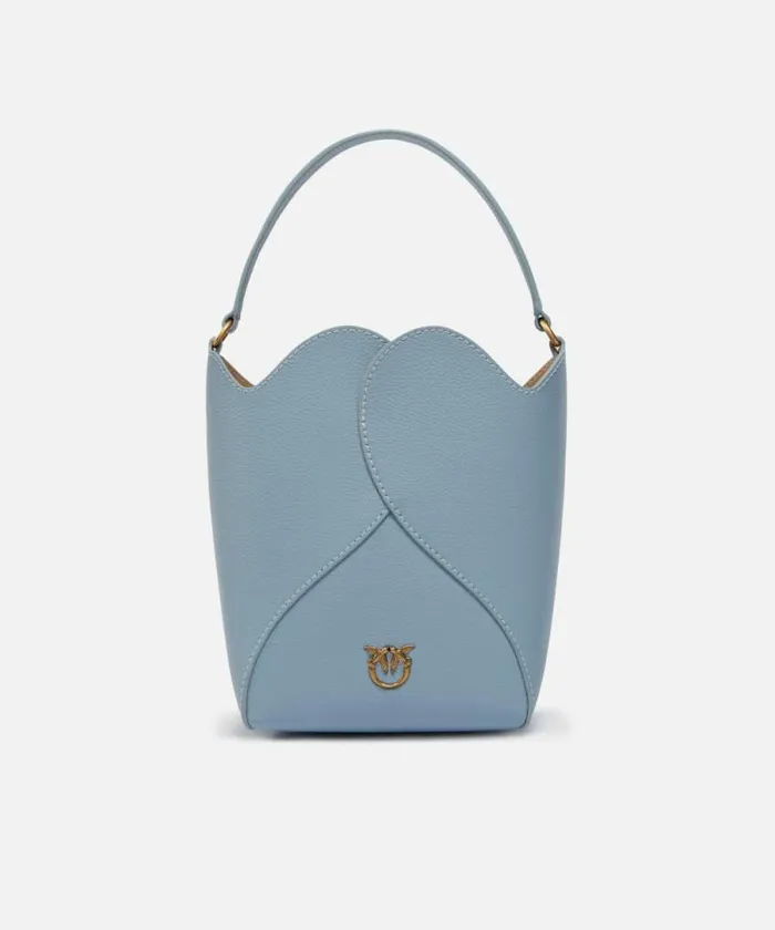 Women Crossbody Bags Pinko Heart Mini Leather Bucket Bag With Shoulder Strap Lightblueantique Gold Women Crossbody Bags Pinko Heart Mini Leather Bucket Bag With Shoulder Strap Lightblueantique Gold