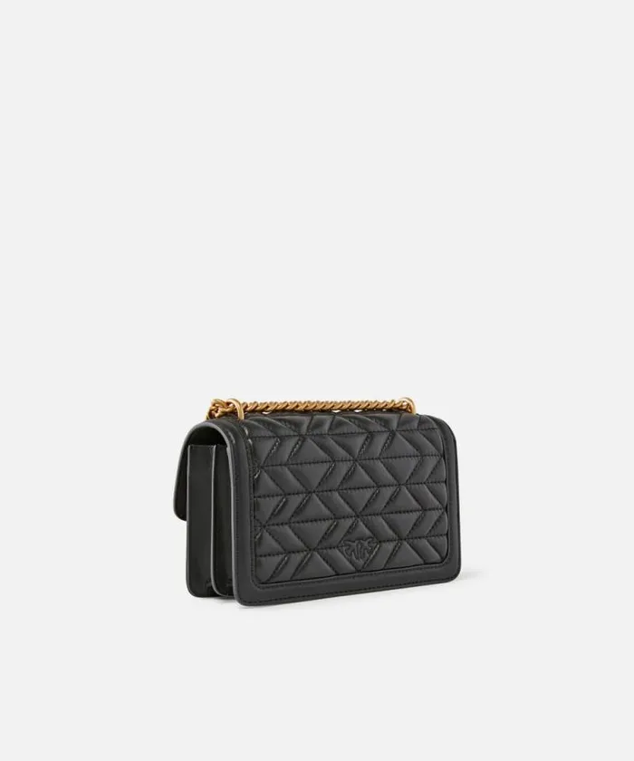 Women Crossbody Bags Pinko Love Bag Crossbody Bag In Quilted Nappa Leather Blackantique Gold Women Crossbody Bags Pinko Love Bag Crossbody Bag In Quilted Nappa Leather Blackantique Gold