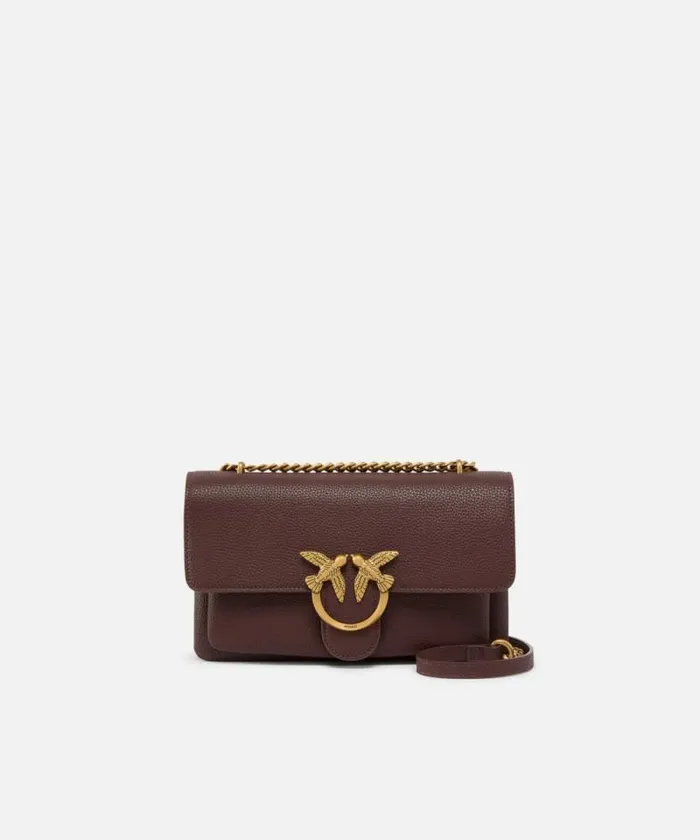 Women Crossbody Bags Pinko Love Bag Crossbody Bag In Soft Leather Choc Bitterantiquegold Women Crossbody Bags Pinko Love Bag Crossbody Bag In Soft Leather Choc Bitterantiquegold