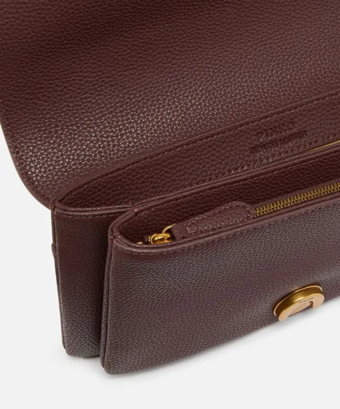 Women Crossbody Bags Pinko Love Bag Crossbody Bag In Soft Leather Choc Bitterantiquegold Women Crossbody Bags Pinko Love Bag Crossbody Bag In Soft Leather Choc Bitterantiquegold