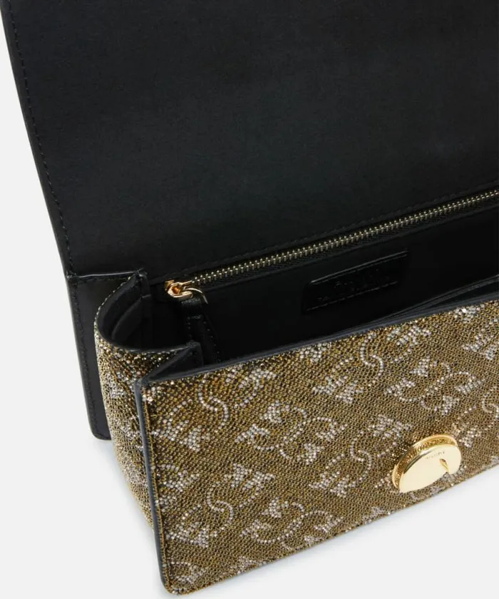 Women Crossbody Bags Pinko Mini Love Bag Leather Crossbody Bag With Monogram Rhinestone Bronzegoldgold Women Crossbody Bags Pinko Mini Love Bag Leather Crossbody Bag With Monogram Rhinestone Bronzegoldgold