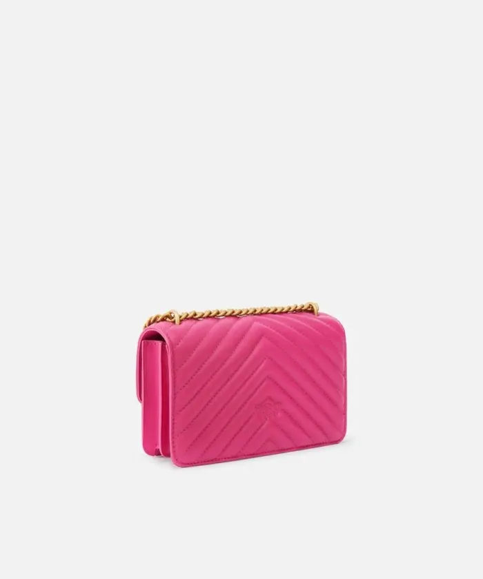 Women Crossbody Bags Pinko Mini Love Bag One Chevron Pinko Pinkantique Gold Women Crossbody Bags Pinko Mini Love Bag One Chevron Pinko Pinkantique Gold