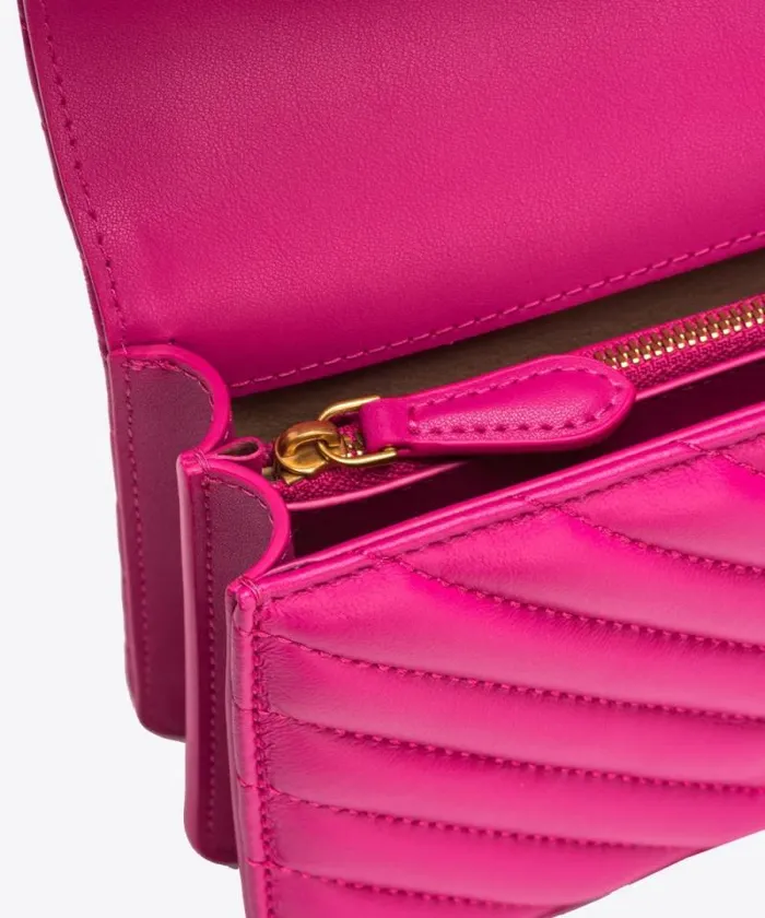 Women Crossbody Bags Pinko Mini Love Bag One Chevron Pinko Pinkantique Gold Women Crossbody Bags Pinko Mini Love Bag One Chevron Pinko Pinkantique Gold