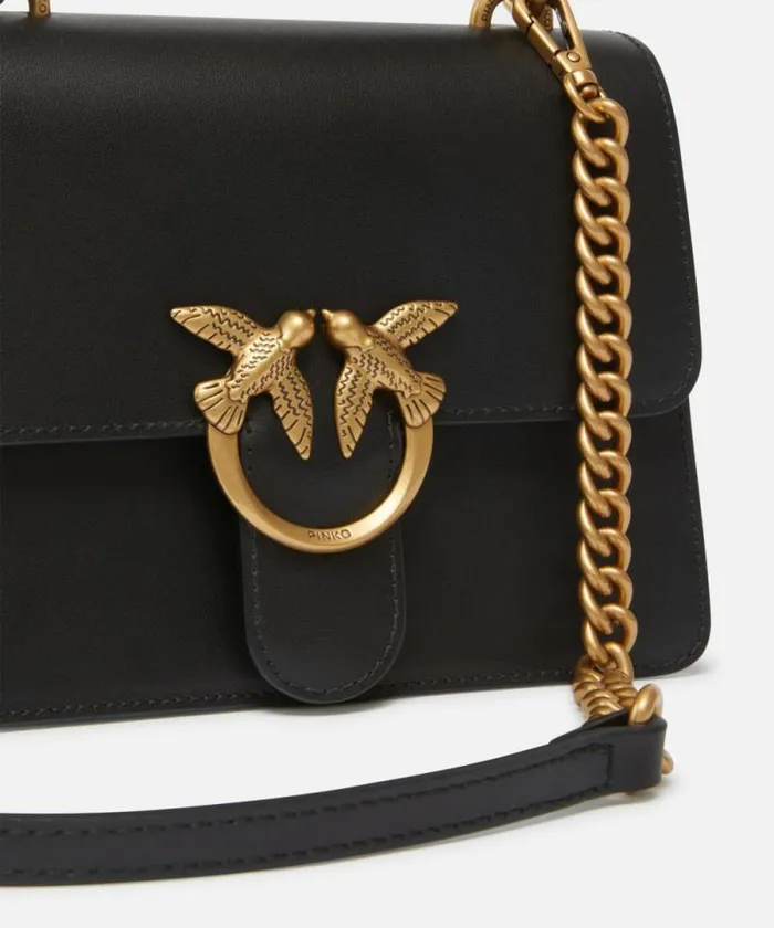 Women Crossbody Bags Pinko Mini Love Bag One Top Handle Light Simply Blackantique Gold Women Crossbody Bags Pinko Mini Love Bag One Top Handle Light Simply Blackantique Gold