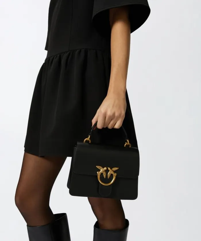 Women Crossbody Bags Pinko Mini Love Bag One Top Handle Light Simply Blackantique Gold Women Crossbody Bags Pinko Mini Love Bag One Top Handle Light Simply Blackantique Gold