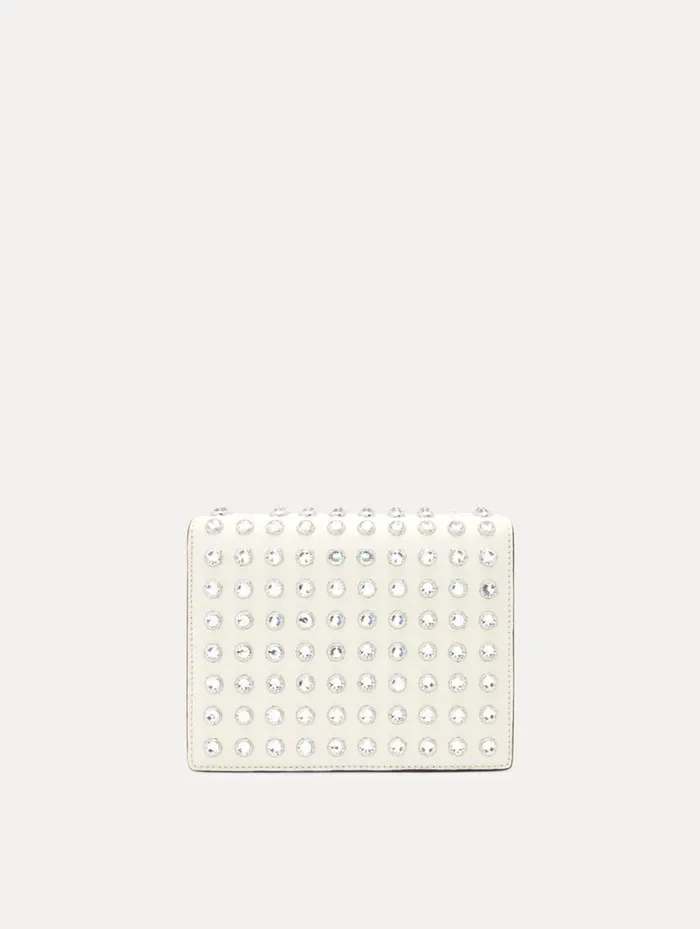 Women Crystal Stud Mini TRO Bag Ivory Oscar De La Renta Handbags Women Crystal Stud Mini TRO Bag Ivory Oscar De La Renta Handbags