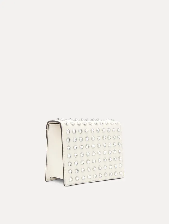 Women Crystal Stud Mini TRO Bag Ivory Oscar De La Renta Handbags Women Crystal Stud Mini TRO Bag Ivory Oscar De La Renta Handbags
