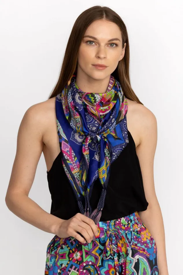 Women DE MARNE SCARF Demarne Print Johnny Was Scarves Women DE MARNE SCARF Demarne Print Johnny Was Scarves