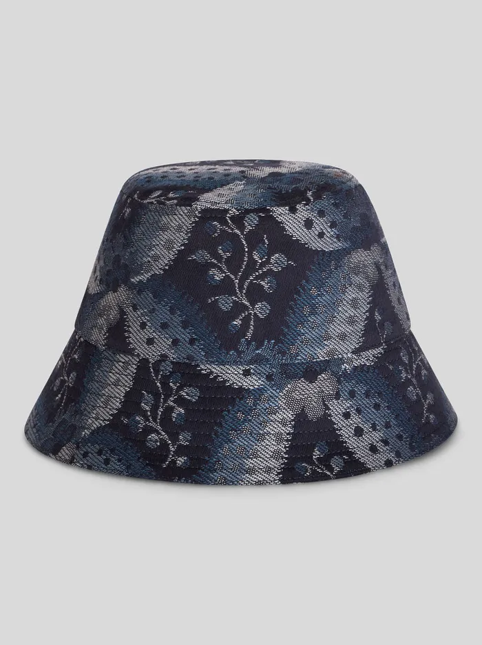 Women Denim Jacquard Bucket Hat Etro Hats And Gloves