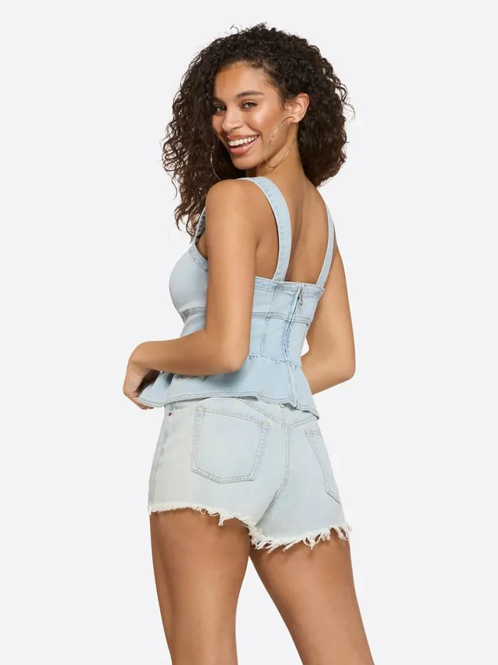 Women Denim Jessica Simpson Denim Bustier In Buttercup